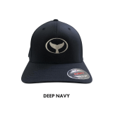 Wyland’s Classic Smooth Whale Tail Hat – in Navy and Lt. Gray