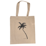 Palm Tree Printed Natural Tote – 100% Recycled Content