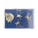 Hatchling Sea Turtle Magnets in Pewter – Set of 4 by Roland St. John