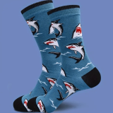 Jaws Great White Shark Socks – Contrast Heel & Toe – Women