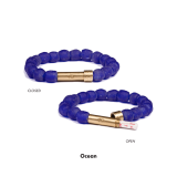 Recycled Glass Bracelet + Hidden Brass Chamber – 3 Color Choices