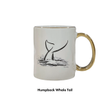 Gold Trim Humpback Whale Mugs – Choose from 4 Designs