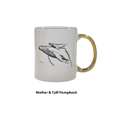 Gold Trim Humpback Whale Mugs – Choose from 4 Designs