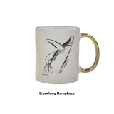 Gold Trim Humpback Whale Mugs – Choose from 4 Designs