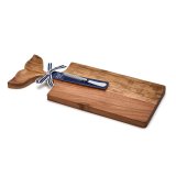 Whale Tail Wooden Serving & Charcuterie Board with Spreader